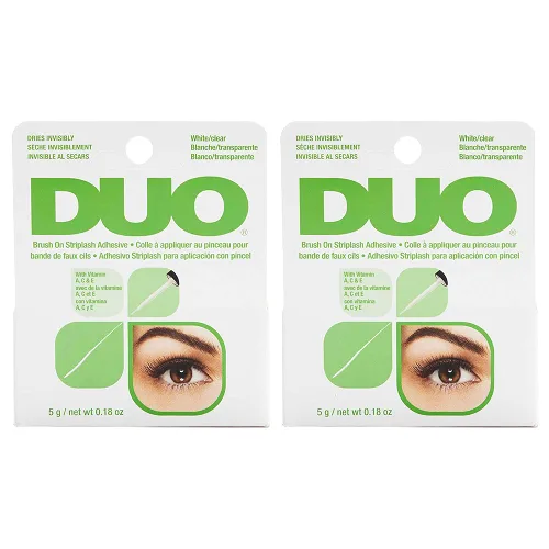Vista 7 de DUO Pegamento de pestañas con brocha, tono oscuro, adhesivo de pestañas impermeable, pegamento de pestañas de larga duración para racimos y pestañas