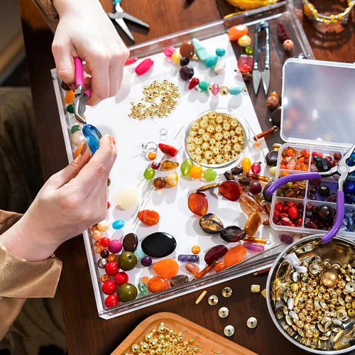 Vista 3 de 600 piezas cuentas de oro de 14K, cuentas redondas de oro sin costuras, cuentas sueltas de latón, cuentas espaciadoras que no se desvanecen