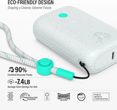 Vista 7 de Nimble Champ Cargador Portátil, Batería Externa de 10,000mAh Carga Rápida, Paquete de Batería de 20W con 2 USB-C y Cable, Batería de Energía