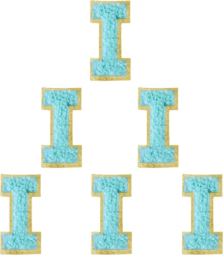 Vista 194 de 6 piezas de parches de letras de chenilla autoadhesivas, parches de letras preppy de 2 pulgadas para bolsos, ropa y sombreros, grandes pegatinas