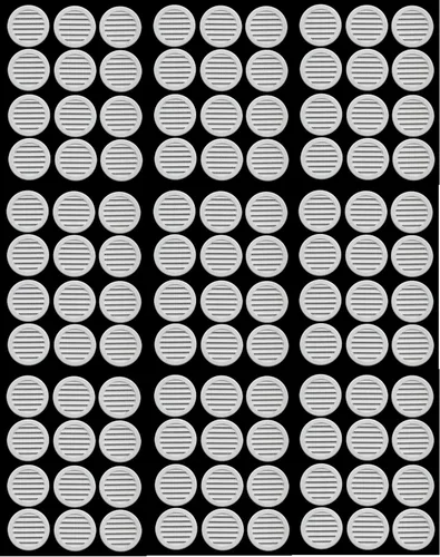 Vista 22 de Rejilla de rejilla de plástico redonda de 3 pulgadas Soffit para rejilla de ventilación de reptiles (16, blanco)