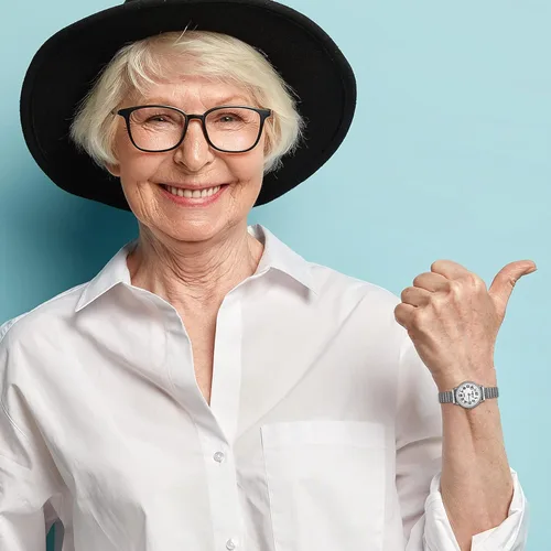 Vista 6 de Lancardo Reloj de pulsera con correa elástica para hombres y mujeres, fácil de leer, esfera de números grandes, banda elástica para el día