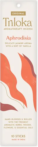 Vista 30 de Triloka Incienso original, rosa de noche, 10 varillas