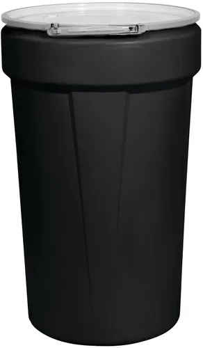 Vista 22 de Eagle 1609M - Tambor de plástico de 10 galones con tapa, palanca de cierre de metal, 46,5 cm x 38,1 cm, tambor de laboratorio de cabeza abierta