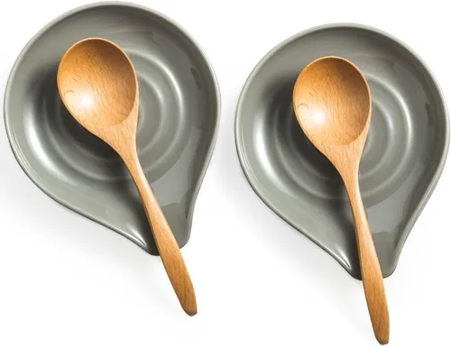 Vista 24 de Soporte de cuchara para encimera de cocina, soporte de cuchara para cocina, soporte grande para espátula, cucharas o pinzas, decoración