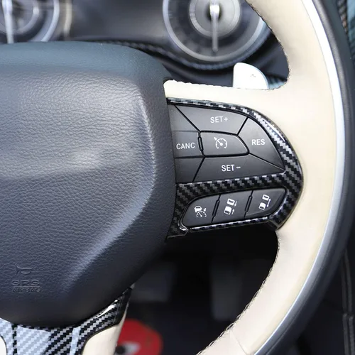 Vista 4 de crosselec Kit de bisel de fibra de carbono para volante de fibra de carbono para Chrysler 300 2015-2021