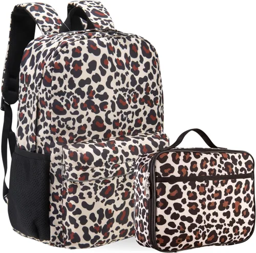 Fenrici Mochila y lonchera para niños, bolsa escolar con compartimento para laptop, bolsa de almuerzo aislada, juego a juego