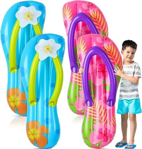 JellyArch 4 Pcs Inflatable Surf Board Inflatable Luau Party Decorations Blow up Surfboard