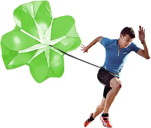 Vista 4 de Bfsmile - Paracaídas de entrenamiento de velocidad para correr de 56 pulgadas con correa ajustable, bolsa de transporte gratuita. Speed Chute