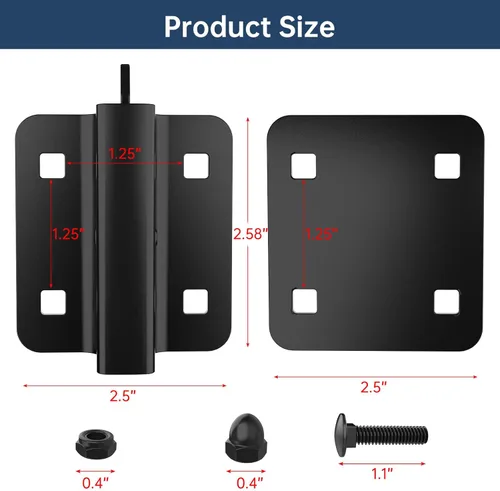 Vista 4 de woiron 6 piezas de conector E-Track, conector de accesorio E-Track de acero para remolques, conector de sujeción de carga de acero para remolques