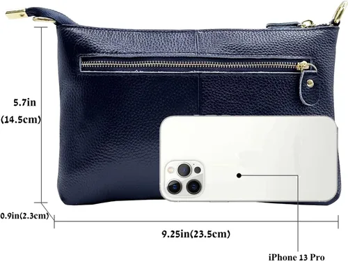 Vista 3 de Beurlike Cartera de cuero para mujer, bolso cruzado pequeño para teléfono