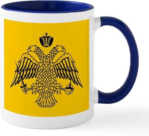 Vista 7 de CafePress Taza de café de cerámica ortodoxa griega con bandera de la iglesia ortodoxa, 11 oz (11.0 fl oz)