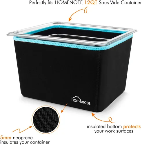 Vista 6 de HOMENOTE - Recipiente grande para Sous Vide con tapa, kit completo de accesorios de 26 cuartos de galón