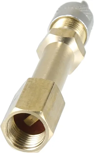 Vista 8 de X AUTOHAUX Adaptador de extensión de válvula de neumático automático de latón de 1.969 in/1.97 pulgadas de largo, extensor de vástago de neumático