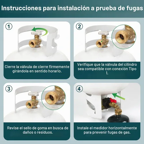 Vista 9 de GASPRO Adaptador de recarga de propano, llena botellas de 1 libra de tanque de 20 libras, fácil de usar, latón macizo