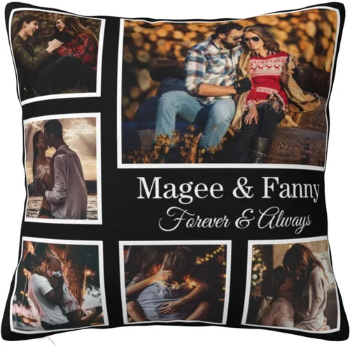 Funda de almohada personalizada con foto de pareja con imagen personalizada con tus seres queridos, regalos personalizados con foto, regalos para