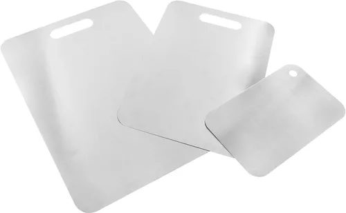 3 Piece Stainless Steel Chopping Board Set, Double Sided