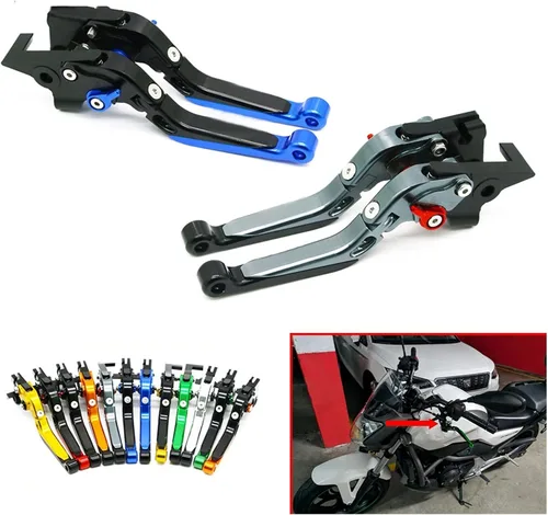 Vista 4 de Adjustable Brake Clutch Levers CNC Folding Extendable Motorcycle Brake Clutch Levers for Yamaha FZ8 2011 2012 2013 2014 2015 FZ 8 FZ-8 (Color E)