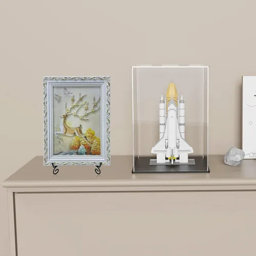 Vista 6 de SVENJBB Soporte de placa de hierro negro, soporte de placa de 6 pulgadas para exhibición, soportes de exhibición de placa de metal pequeños