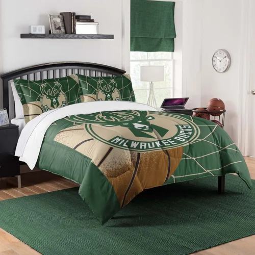 Vista 52 de Juego de edredón con licencia oficial de la NBA de Boston Celtics de Northwest – Ropa de cama con logotipo del equipo de la NBA – Juego de cama