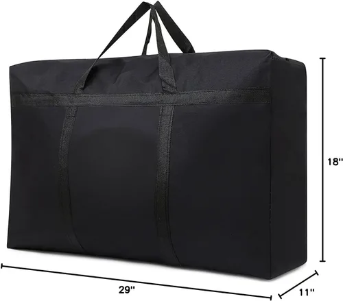 Vista 7 de Bolsas de almacenamiento multiuso extragrandes resistentes, bolsas de viaje para ahorrar espacio, para mudanzas (Negro, 100L)