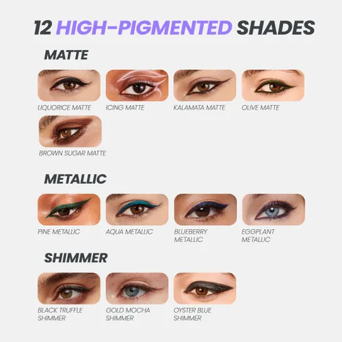 Vista 6 de Wonderskin Lápiz delineador de ojos, 1440 de larga duración, color verde, impermeable, afilable y a prueba de manchas (oliva)