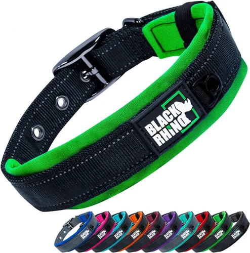 Vista 16 de Black Rhino Collar de perro para perros grandes - Collar de perro ajustable, reflectante y resistente de alta calidad con acolchado ultrasuave