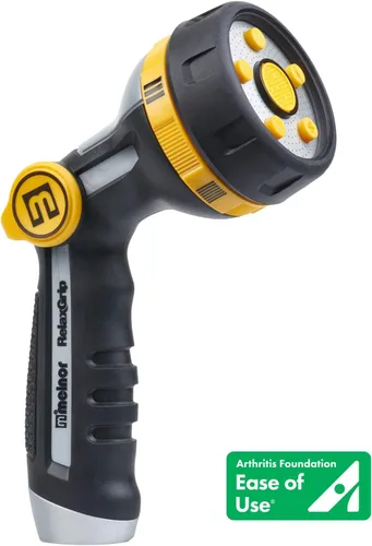 Vista 2 de Melnor 65130AMZ RelaxGrip - Juego de control de pulgar de 5 patrones con boquilla adaptadora incluida, adaptador de producto QuickConnect, negro