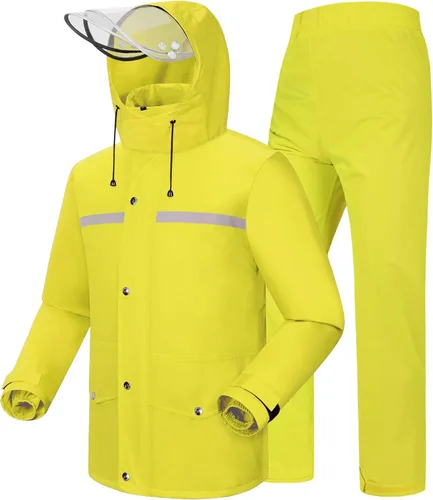 iCreek Rain Suit Waterproof Jacket and Trouser Suit Raincoat for Men and Women Outdoor All-Sport Breathable Anti-storm