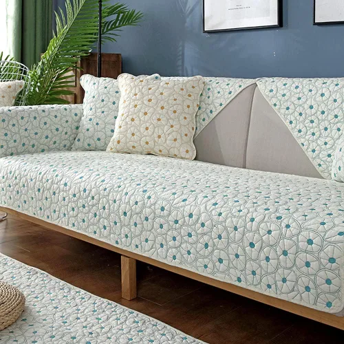 Vista 7 de vctops Funda acolchada de algodón geométrico para sofá, funda suave para sofá modular, funda para sofá, para perros, gatos y mascotas, para sofá