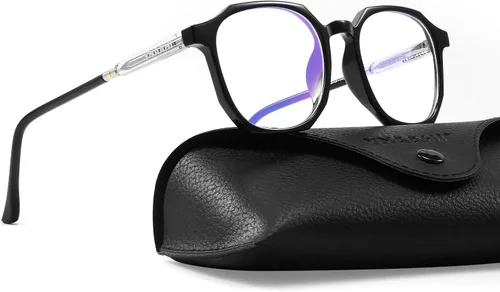 Gafas de luz azul para hombres y mujeres, 99% bloqueador de luz azul, protección UV. Ideal para uso en computadora, juegos, lectura.