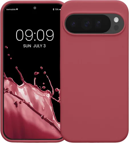 Vista 778 de kwmobile Funda Compatible con Google Pixel 6 Pro - Funda de teléfono de silicona TPU con acabado suave - Azul Arrecife