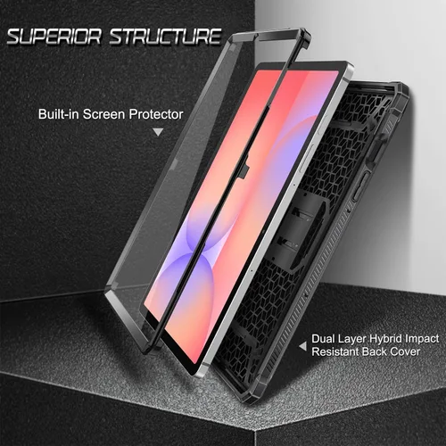 Vista 4 de Fintie Estuche a prueba de golpes para Samsung Galaxy Tab S10 Lite/ S10 FE/ S9 FE 5G 10.9 Pulgadas/Tab S9 11 Pulgadas, Tuatara Protector de pantalla