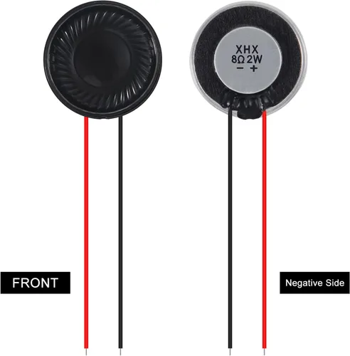 Vista 2 de 8 piezas de altavoces redondos de 28 mm, 8 ohmios, 2 W, altavoces compatibles con pequeños reproductores de audio MP3 MP4