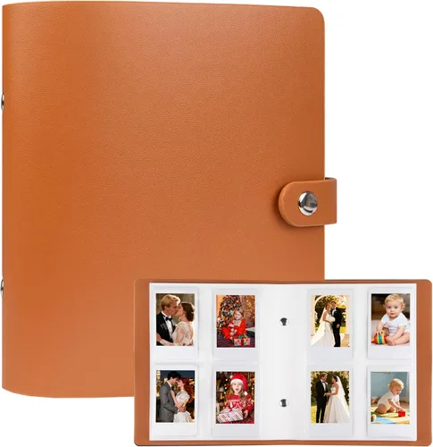 Álbum de fotos de 320 bolsillos de 2 x 3 pulgadas para fotos Polaroid e 320 Marrón
