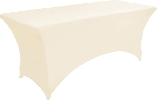 Vista 8 de Paquete de 2 Cubiertas de Mesa de Spandex de 4 pies para Mesas Plegables Rectangulares - Manteles Elásticos Ajustados Resistentes a las Arrugas