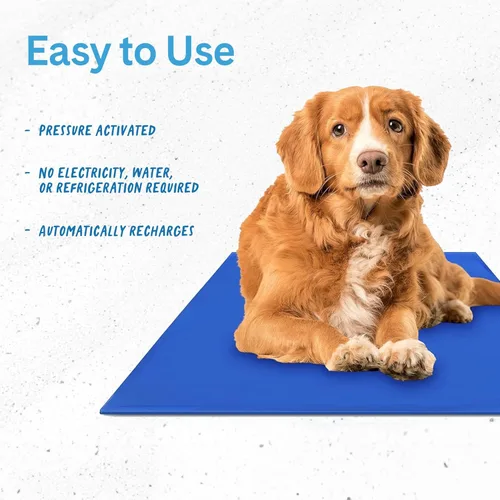 Vista 3 de Gel de enfriamiento para mascotas Hugs Pet Productos chillz Pad comfort, M, Azul