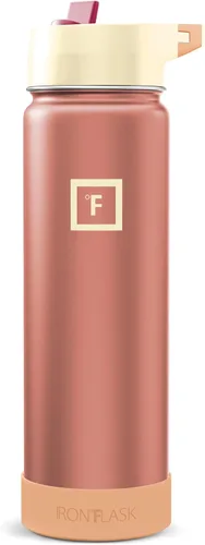 Vista 95 de IRON °FLASK Frasco de hidratación para acampar y senderismo con boquilla, botella de agua deportiva de acero inoxidable con aislamiento de boca