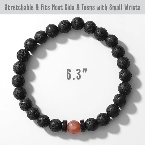 Vista 15 de Christmas Stocking Stuffers for Teen Boys/Men-Strength/Confidence-Masculine Handmade Gemstone Bracelets with Meaningful Card
