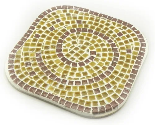 Vista 8 de Kit de manualidades de posavasos de mosaico, da vida a tu creatividad 2 piezas Rainbow Mix 3.9 in