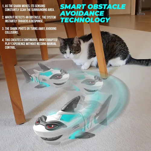 Vista 3 de Juguete de tiburón interactivo con música y luces, cambio de dirección automática, juguete para caminar y gatear, regalo para bebés de 3, 4, 5 años
