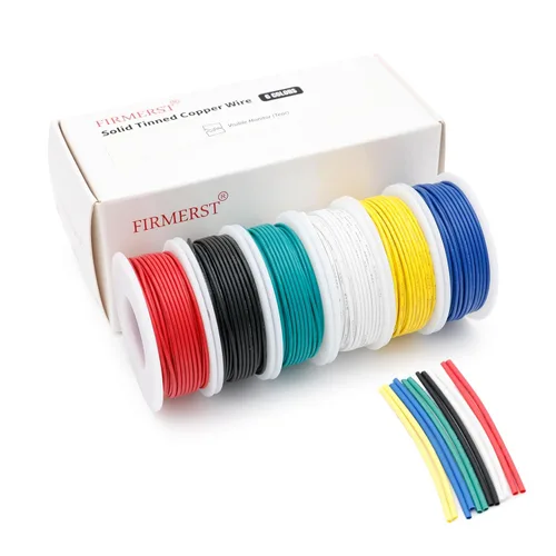 Vista 9 de FIRMERST Kit de cables de conexión de cobre estañado de núcleo sólido de calibre 22, 30 pies, 6