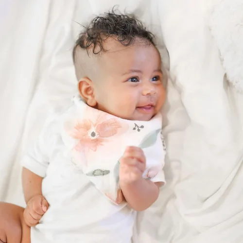 Vista 6 de Crane Baby Soft Muslin Baby Bib Set, 100% Organic Cotton Baby Bibs