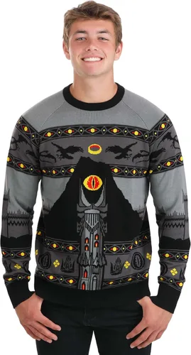 Suéter feo de Mordor Lord of The Rings para adultos, suéter feo unisex LOTR, suéter navideño de ojo de Sauron
