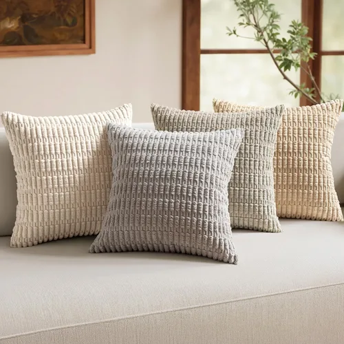 Vista 8 de MIULEE Juego de 4 fundas de almohada decorativas de pana estilo bohemio de primavera de 18 x 18 pulgadas para sofá, sala de estar, sofá y cama