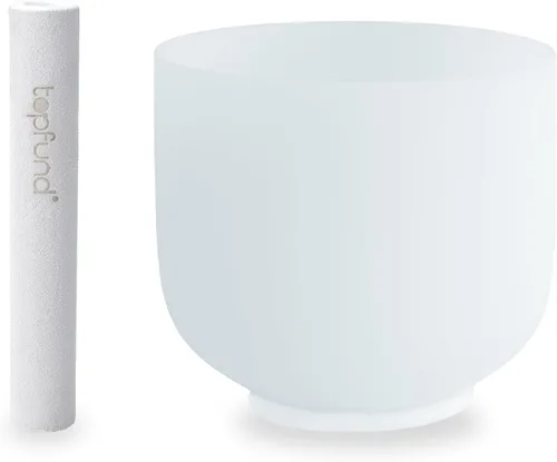 Vista 30 de TOPFUND Chakra de raíz de cuenco de cristal con nota C de 432 Hz de 8 pulgadas con estuche de transporte resistente y mazo de cuenco para cantar