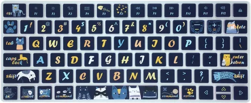 Funda de teclado para Apple iMac Magic Keyboard 2ª generación MLA22LL/A (Modelo: A1644), protector de piel de silicona con diseño de letras grandes,