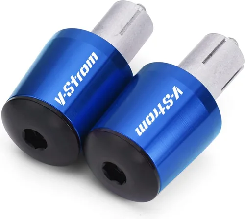 Vista 10 de CNC Motorcycle Accessories 22MM Handlebar Grips Handle Bar Cap End Plugs for Suzuki DL650 V-Strom 650 Vstrom 2004-2022 2021 2020 (Color : Black)