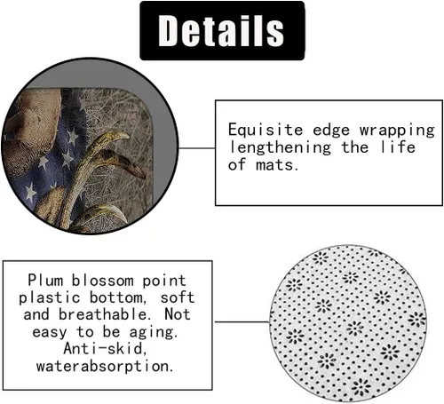 Vista 212 de Camille&Andrew - Juego de 4 cortinas de ducha de tela de ciervo rústico negro, alce, alce, pino, luna, casa de campo, panel rústico, tablero