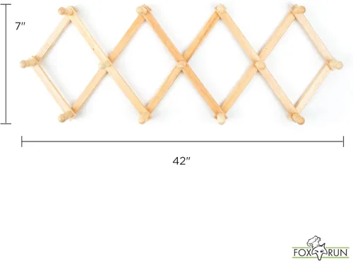 Vista 4 de Fox Run Estante de pared extensible de madera de haya para tazas de café